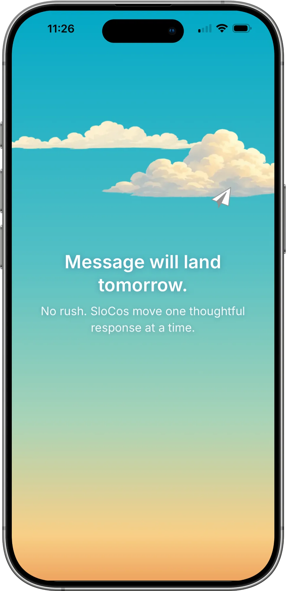 SloCo confirming that the message will land tomorrow